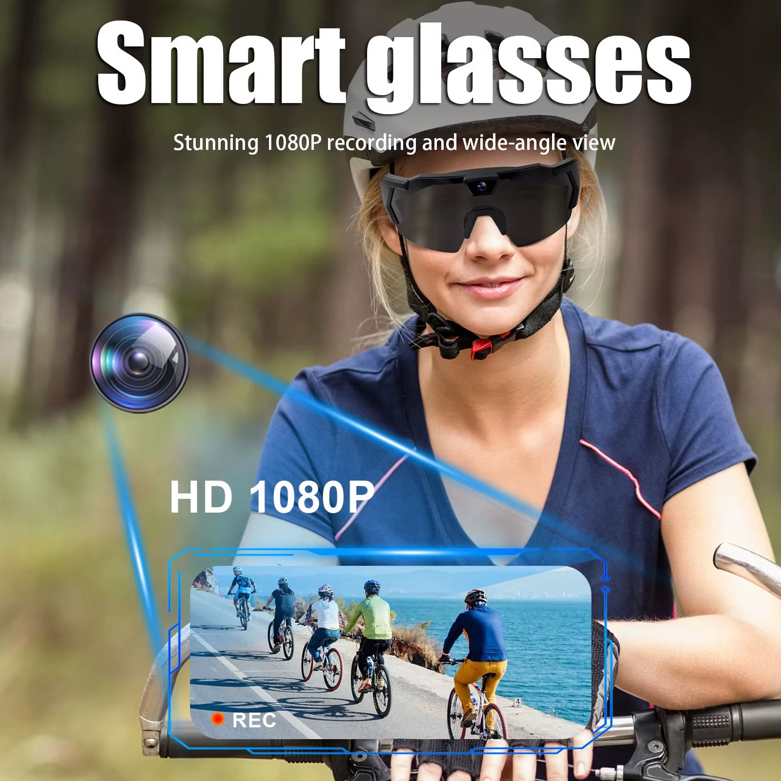 Sports Camera Sunglasses with 64GB